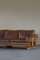 Mid-Century Danish Leather 3-Seat Sofa with Beech Frame, 1960s 5