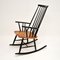 Rocking Chair Vintage en Orme Noirci, 1960s 1