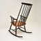Vintage Ebonised Elm Rocking Chair, 1960s 5