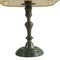 Lámpara de mesa estilo barroco antigua de estaño patinado, años 30, Imagen 5