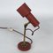 Lámpara de mesa vintage de latón rojo de Stilnovo, años 50, Imagen 1