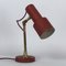Lámpara de mesa vintage de latón rojo de Stilnovo, años 50, Imagen 8