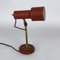 Rote Vintage Messing Tischlampe von Stilnovo, 1950er 9