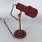 Rote Vintage Messing Tischlampe von Stilnovo, 1950er 5