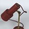 Rote Vintage Messing Tischlampe von Stilnovo, 1950er 6