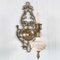 Venetian Art Nouveau Wall Lights in Pink Porcelain, Brass and Bronze from Bassano, Set of 2, Image 7
