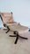 Leder Falcon Chair mit Fußhocker von Sigurd Ressell für Vatne Möbler, Norwegen, 2er Set 10
