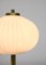 Mid-Century Tischlampe aus Opalglas & Messing 10