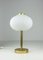 Lampe de Bureau Mid-Century en Opaline et Laiton 8