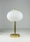 Mid-Century Opaline & Brass Table Lamp 8