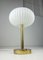 Lámpara de mesa Mid-Century de opalina y latón, Imagen 7