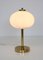 Mid-Century Opaline & Brass Table Lamp 9