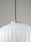 Vintage Opaline & Brass Pendant Lamp 5