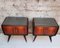 Rosewood Tables with Glass Tops, Italy, 1958, Set of 2 2