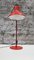 Grande lampada rossa da Tavolo regolabile Elio Martinelli per Martinelli luce, anni '60/70 abbastanza rara . 6