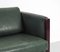 Vintage Danish Green Leather Sofa, 1960s 9