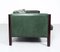 Vintage Danish Green Leather Sofa, 1960s, Image 5