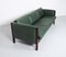 Vintage Danish Green Leather Sofa, 1960s 4