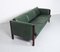 Vintage Danish Green Leather Sofa, 1960s, Image 4