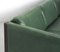 Sofá danés vintage de cuero verde, años 60, Imagen 10