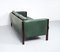 Vintage Danish Green Leather Sofa, 1960s 6