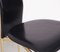 Sedie da pranzo S44 in pelle nera e ottone di Fasem, anni '90, set di 7, Immagine 12