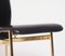 Black Leather and Brass S44 Dining Chairs from Fasem, 1990s, Set of 7, Image 14