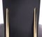 Black Leather and Brass S44 Dining Chairs from Fasem, 1990s, Set of 7, Image 16