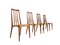 Vintage Scandinavian Dining Chairs in Paper Cord and Teak, Set of 4, Image 2