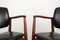 Danish Teak and Leather Captain Armchairs by Erik Buck for Orum Mobelfabrik, 1960s, Set of 2 8