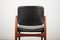 Danish Teak and Leather Captain Armchairs by Erik Buck for Orum Mobelfabrik, 1960s, Set of 4 12