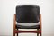 Danish Teak and Leather Captain Armchairs by Erik Buck for Orum Mobelfabrik, 1960s, Set of 4, Image 12