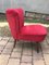 Red Cocktail Chair, 1950s 5