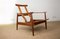 Danish Teak and Leather FD 164 Armchairs and Ottoman by Arne Vodder for France & Son, Set of 2, Image 7