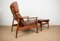 Danish Teak and Leather FD 164 Armchairs and Ottoman by Arne Vodder for France & Son, Set of 2 14