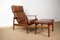 Danish Teak and Leather FD 164 Armchairs and Ottoman by Arne Vodder for France & Son, Set of 2 17