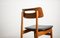 Danish Teak and Black Leatherette Chairs, 1960s, Set of 6 10