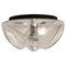 Large Wave Flush Mount / Wall Light from Peill & Putzler, Germany 1