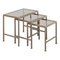 Tables Gigognes Mid-Century en Laiton et Chrome, Set de 3 1