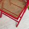 Red Cane Folding Chairs, France, 1970s, Set of 2 6