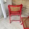 Red Cane Folding Chairs, France, 1970s, Set of 2 12