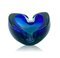 Blaue Murano Glasschale oder Aschenbecher von Seguso, Italien, 1960er 3