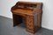 Antique French Oak Roll Top Desk, Late 19th Century, Image 6