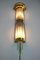 Große Art Deco Wandlampe aus Messing & Glas, 1930er 5