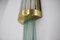 Große Art Deco Wandlampe aus Messing & Glas, 1930er 9