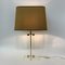 Acrylic Glass Table Lamp with Golden Details ,1970s 2