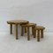 Oak Nesting Tables 1970s, Set of 3, Image 3