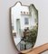 Mid-Century Italian Wall Mirror with Brass Frame, 1950s 3