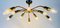Lámpara de araña Sputnik italiana de latón de 10 brazos de Arredoluce, años 50, Imagen 6