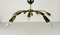 Lámpara de araña Sputnik italiana de latón de 10 brazos de Arredoluce, años 50, Imagen 5